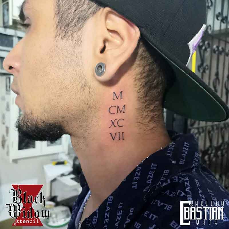 1997 Roman Numerals Tattoo 3