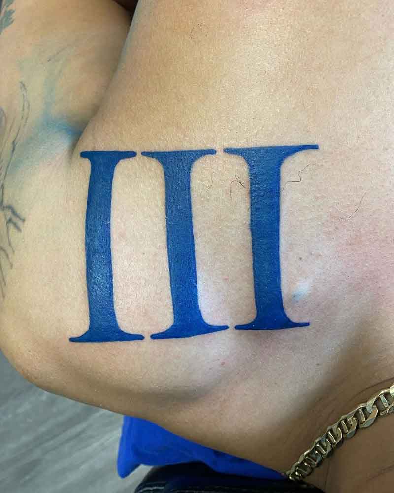 3 Roman Numeral Tattoo 1