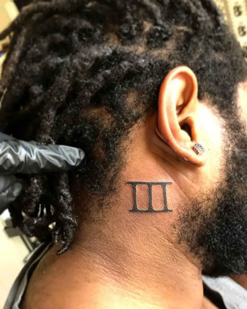 3 Roman Numeral Tattoo 2