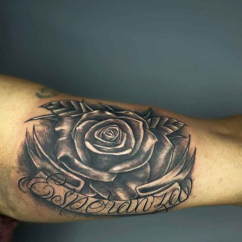 3D Black Rose Tattoos 1