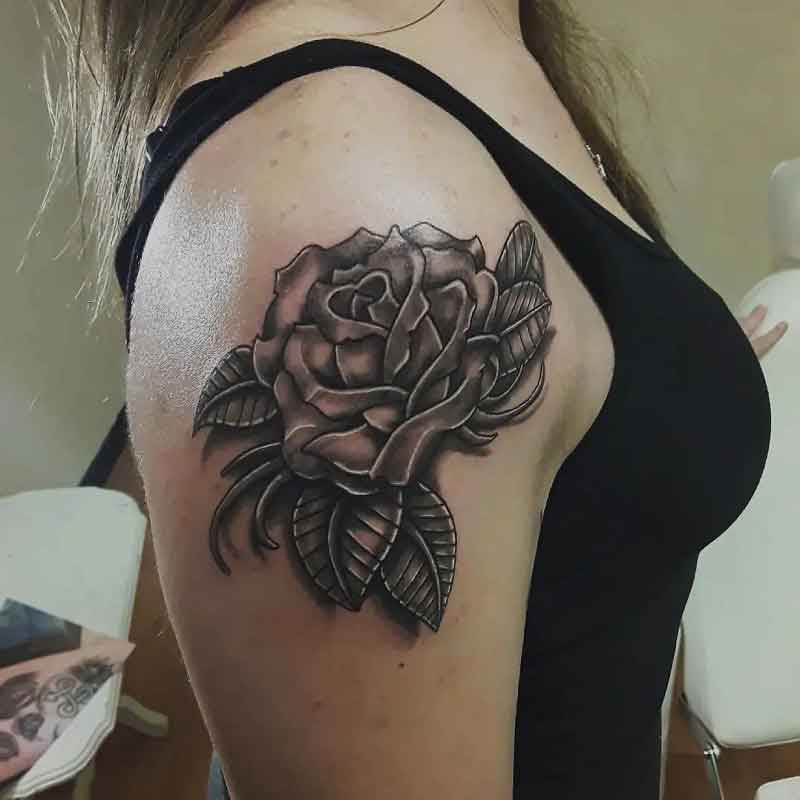 3D Black Rose Tattoos 3