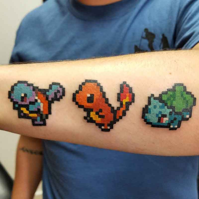 8 Bit Pokemon Tattoo 1
