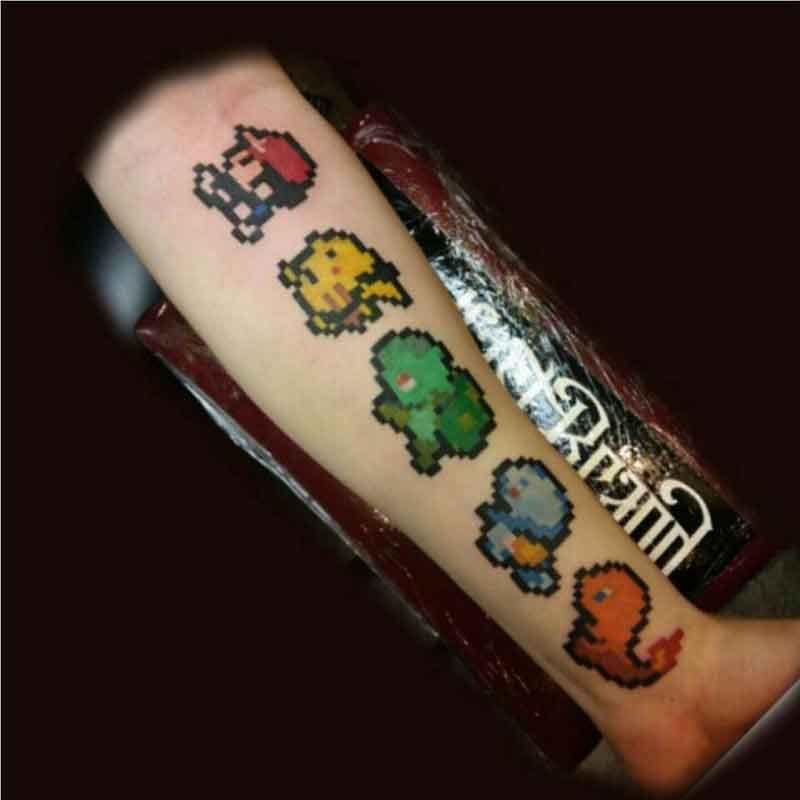 8 Bit Pokemon Tattoo 3