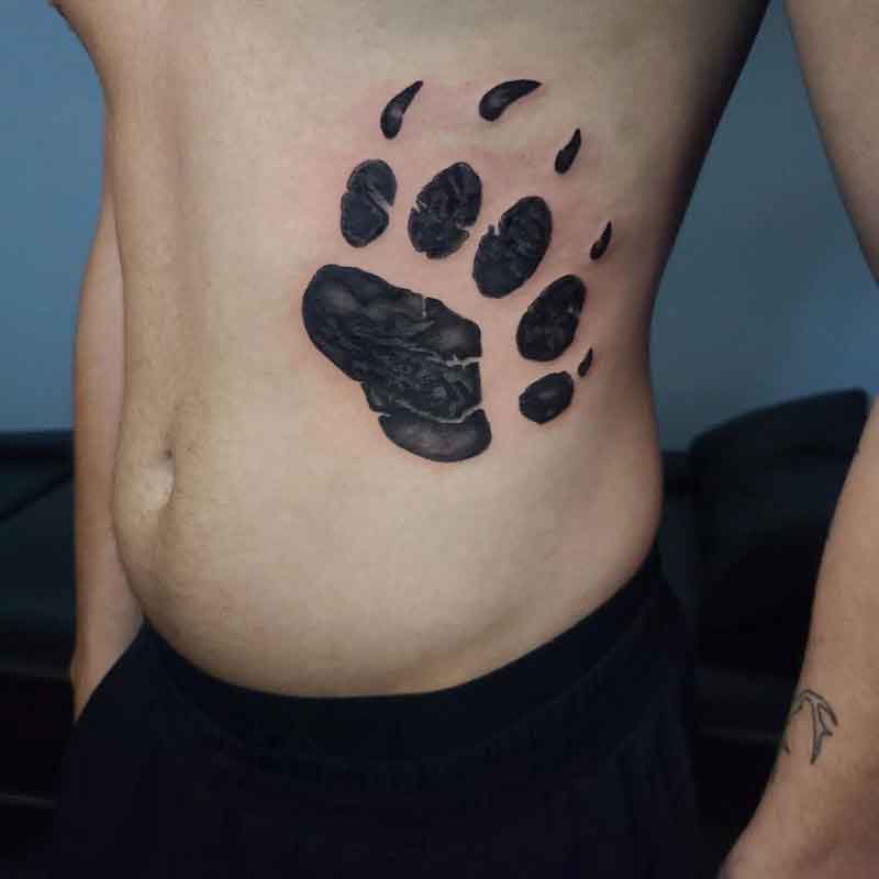Abstract Bear Paw Tattoo 3