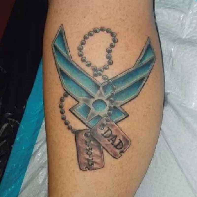 Air Force Dog Tag Tattoos 2