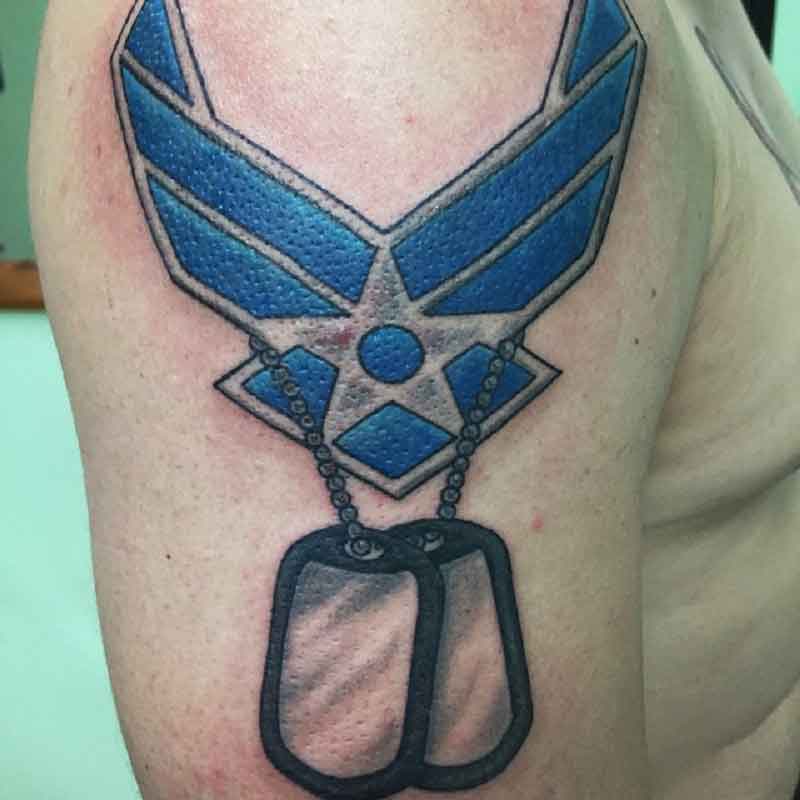 Air Force Dog Tag Tattoos 3