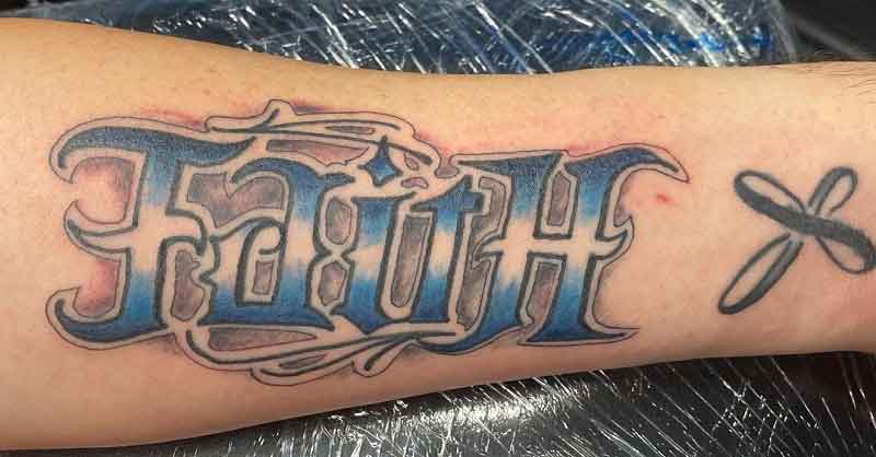 Ambigram Faith Hope Tattoo 4