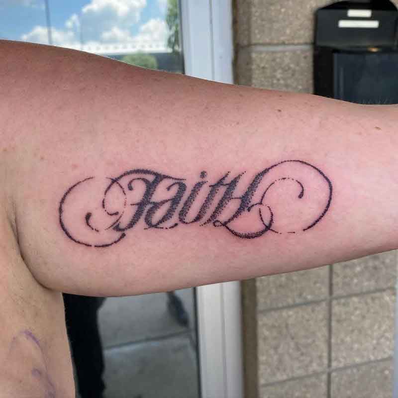 Ambigram Faith Hope Tattoo 6