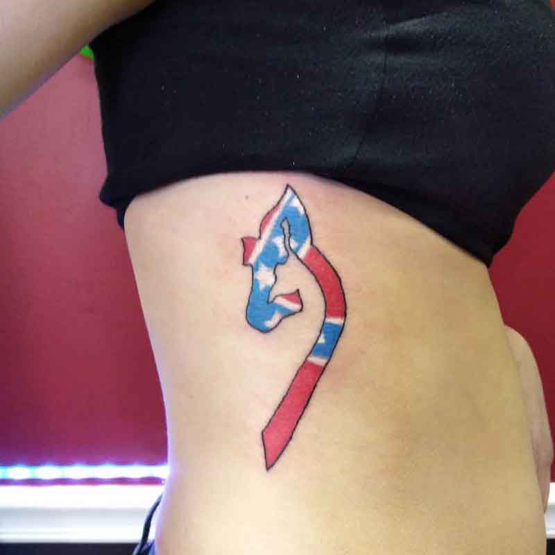 American Flag Deer Tattoo 1