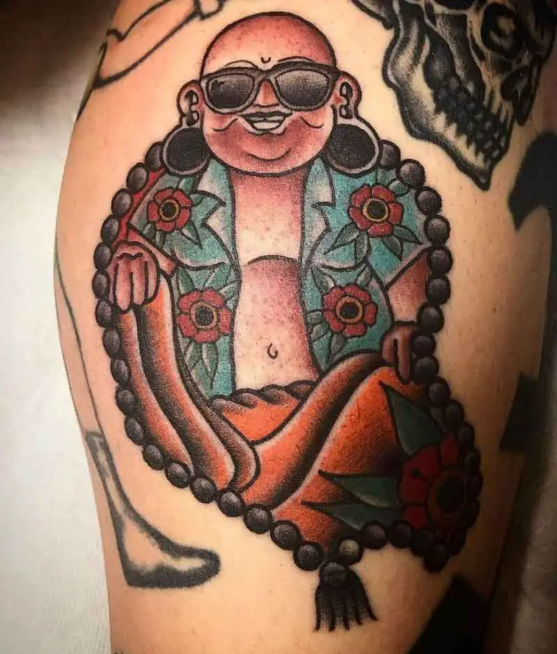 American Traditional Buddha Tattoo 1