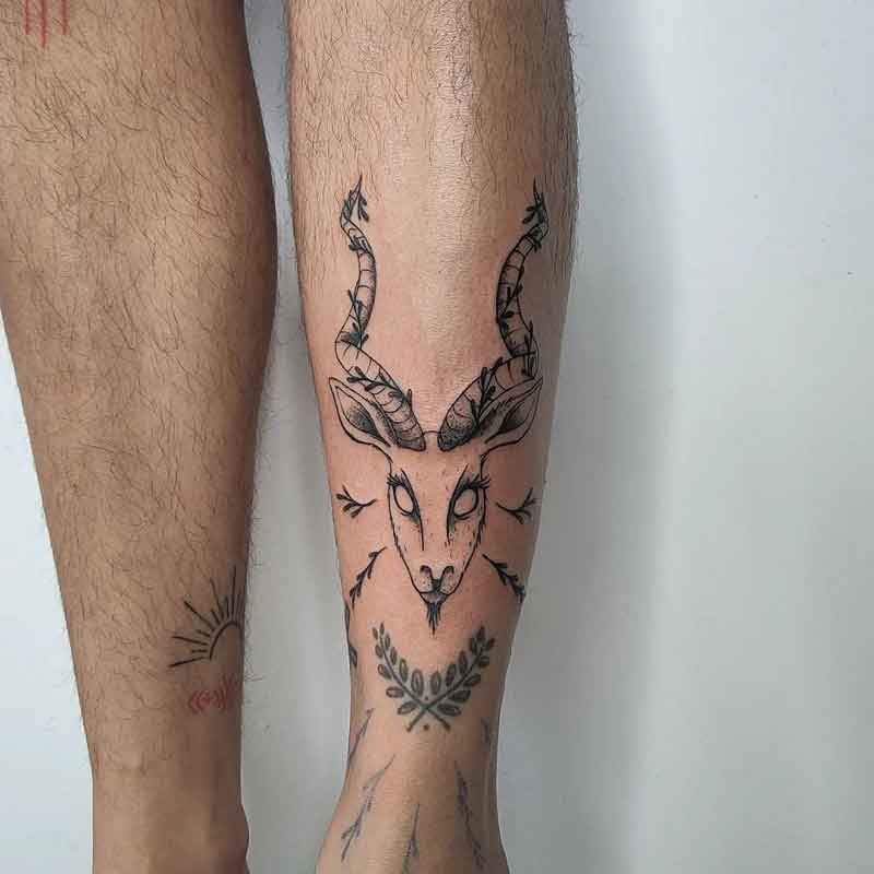 Angry Deer Tattoo 1