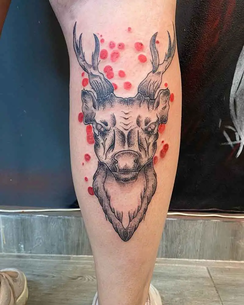 Angry Deer Tattoo 2