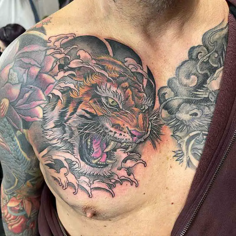 Animal Chest Tattoo 2