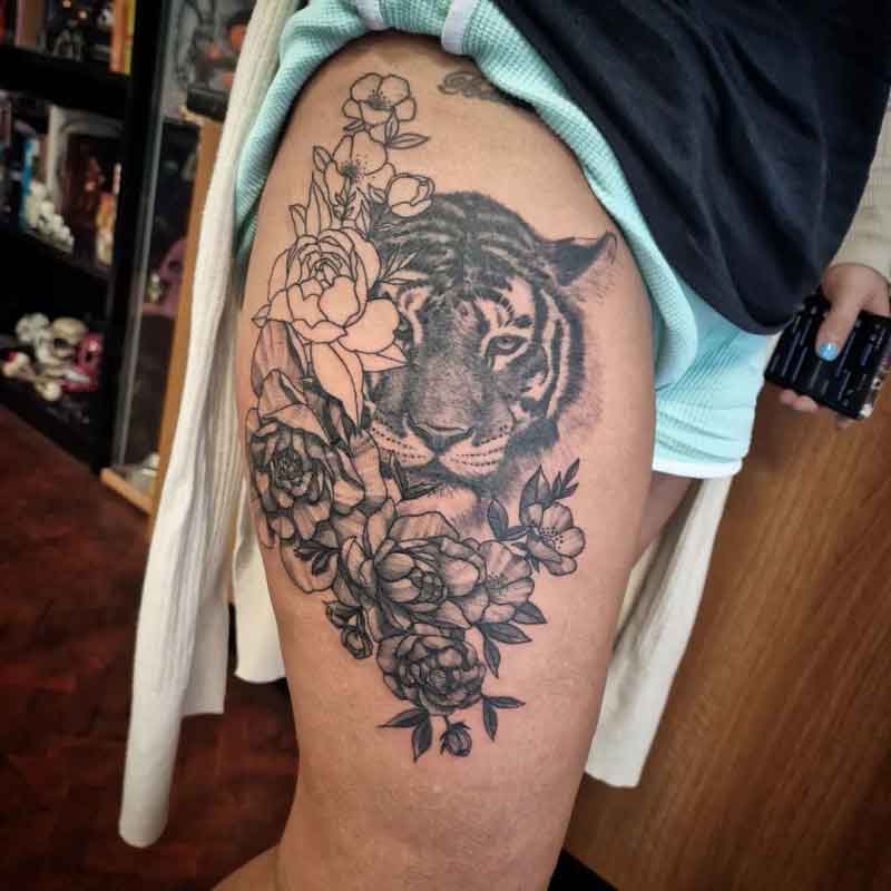 Animal Thigh Tattoos 1