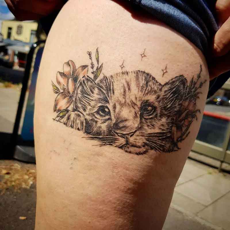 Animal Thigh Tattoos 2