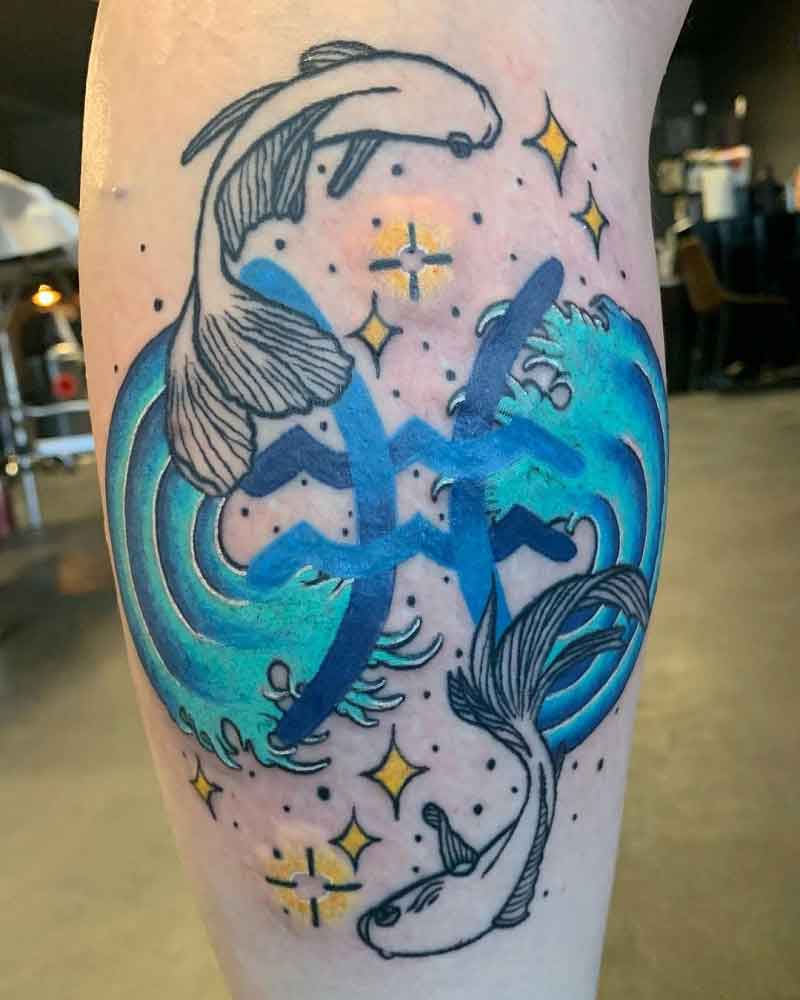 Aquarius Pisces Tattoo 3