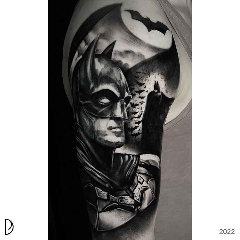 Batman Spotlight Tattoo 1