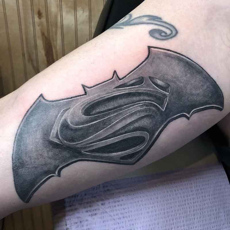 Batman Superman Tattoo 1