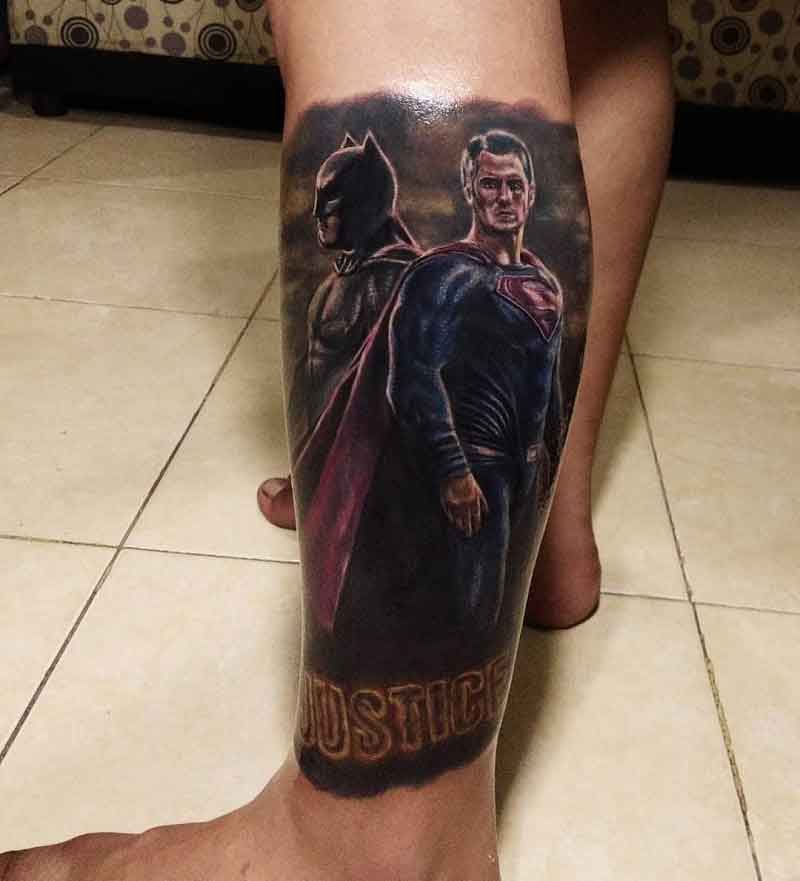 Batman Superman Tattoo 3