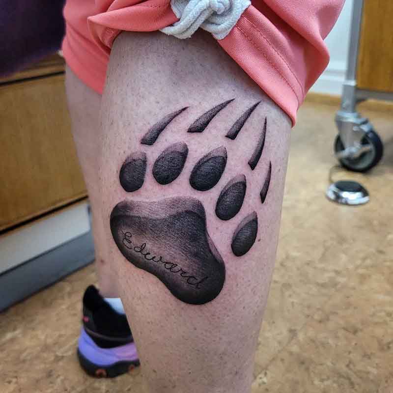 Bear Paw Heart Tattoo 3