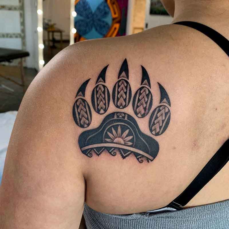 Bear Paw Shoulder Tattoo 1