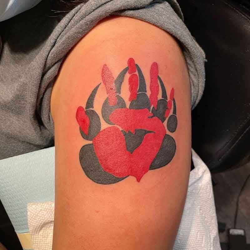 Bear Paw Tattoo Ideas 3