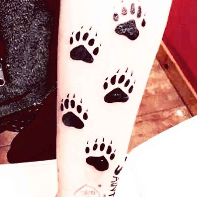 Bear Paw Tracks Tattoo 2