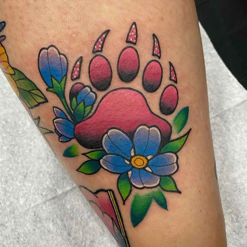 Bear Paw Traditional Tattoo 1