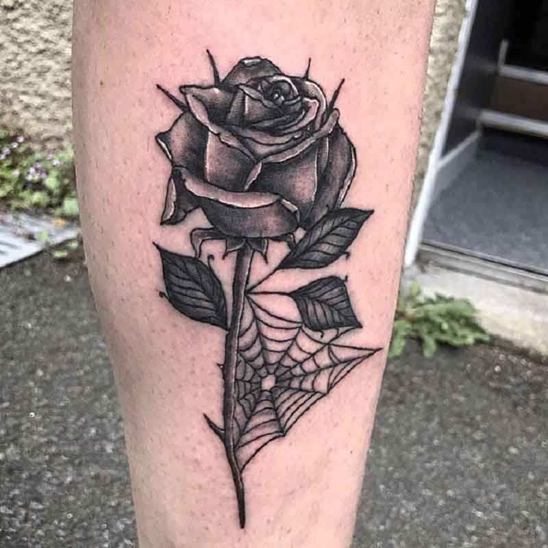 Black Gothic Rose Tattoo 1