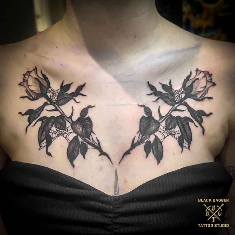 Black Gothic Rose Tattoo 2