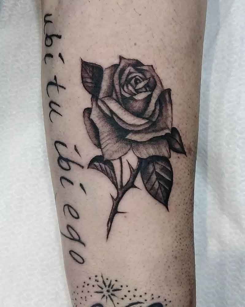Black Gothic Rose Tattoo 3