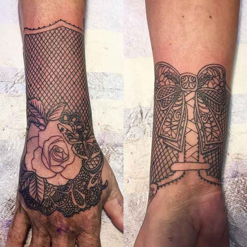 Black Lace Rose Tattoo 3