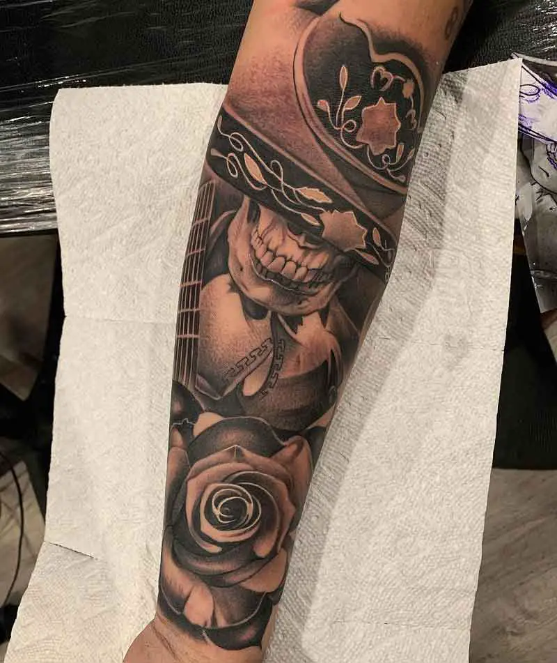 Black Rose Full Sleeve Tattoo 2