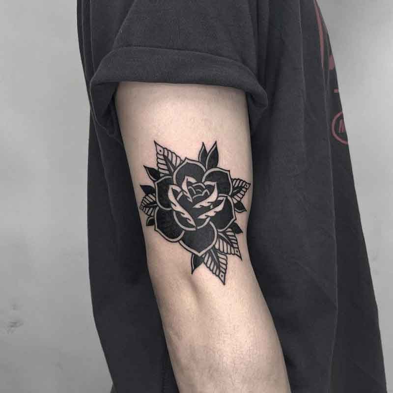 Black Rose Hand Tattoo 1