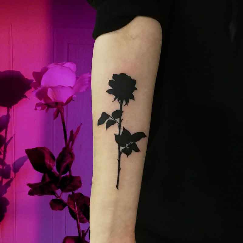 Black Rose Hand Tattoo 2