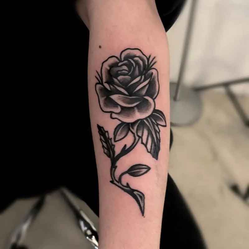 Black Rose Hand Tattoo 3