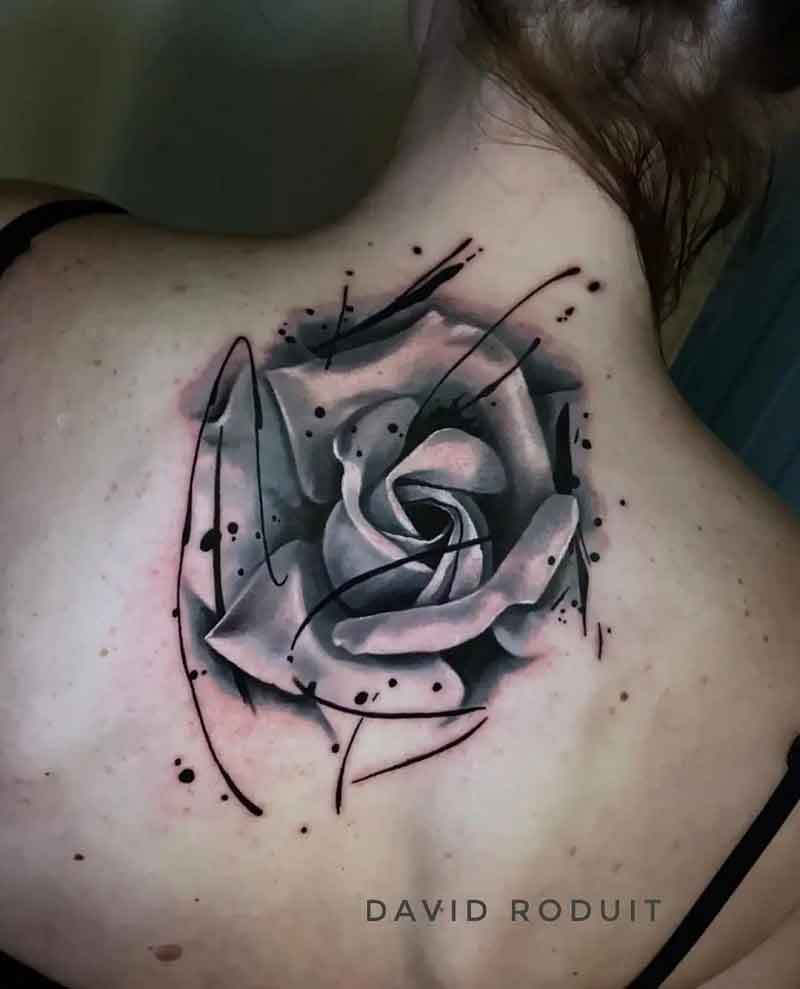 Black Rose Spine Tattoo 3