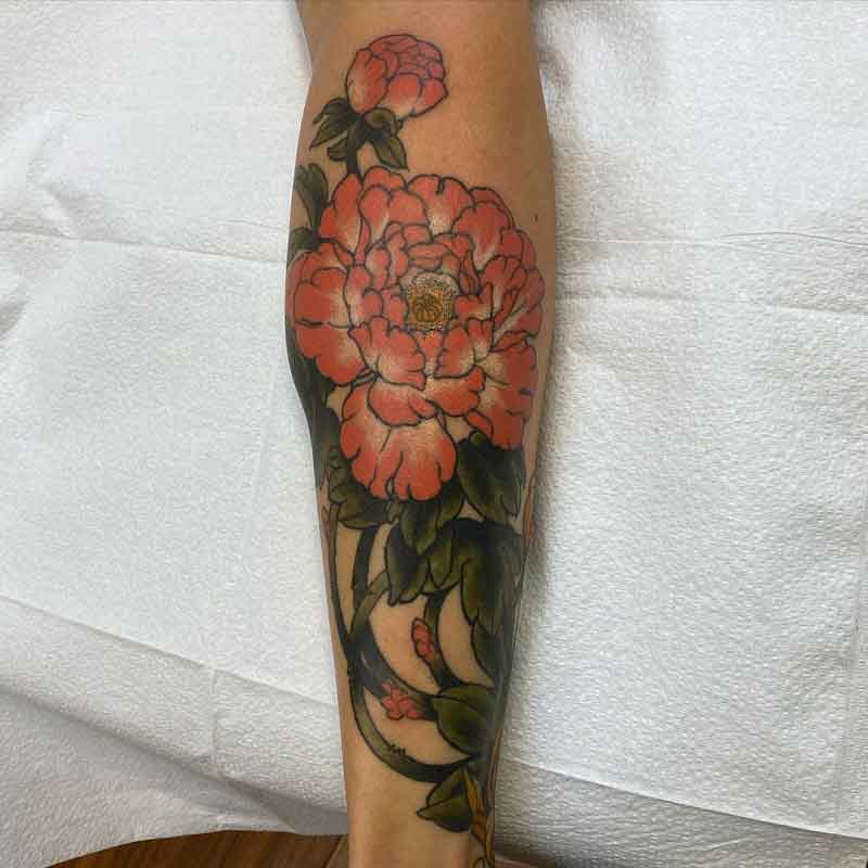 Blooming Peony Tattoo 1