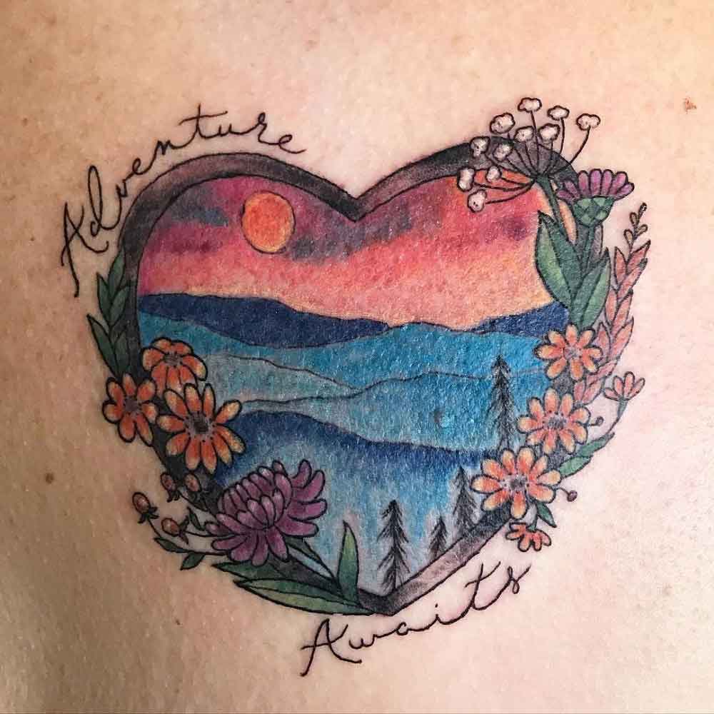 Blue Ridge Mountain Tattoo 1