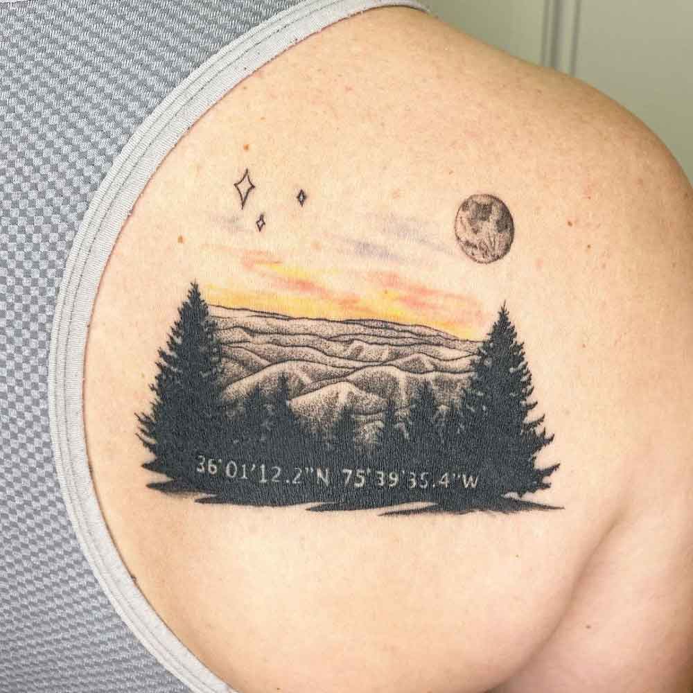 Blue Ridge Mountain Tattoo 2