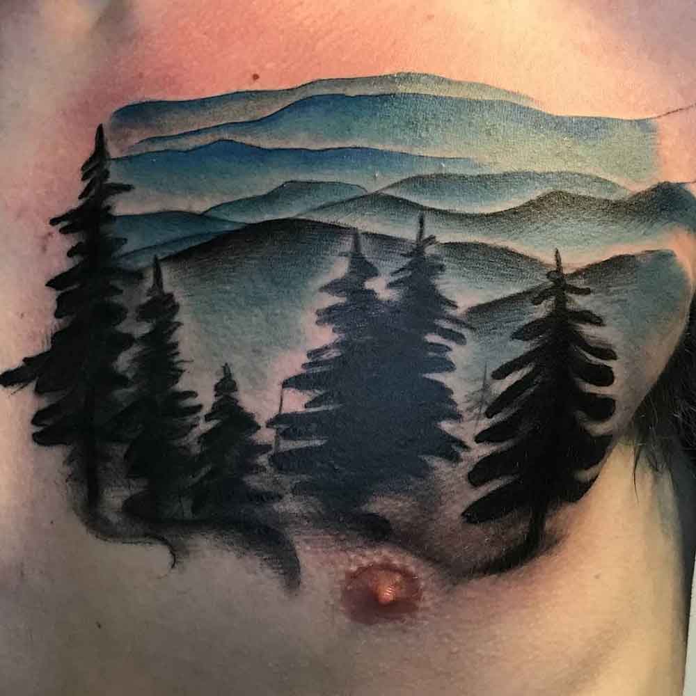 Blue Ridge Mountain Tattoo 3