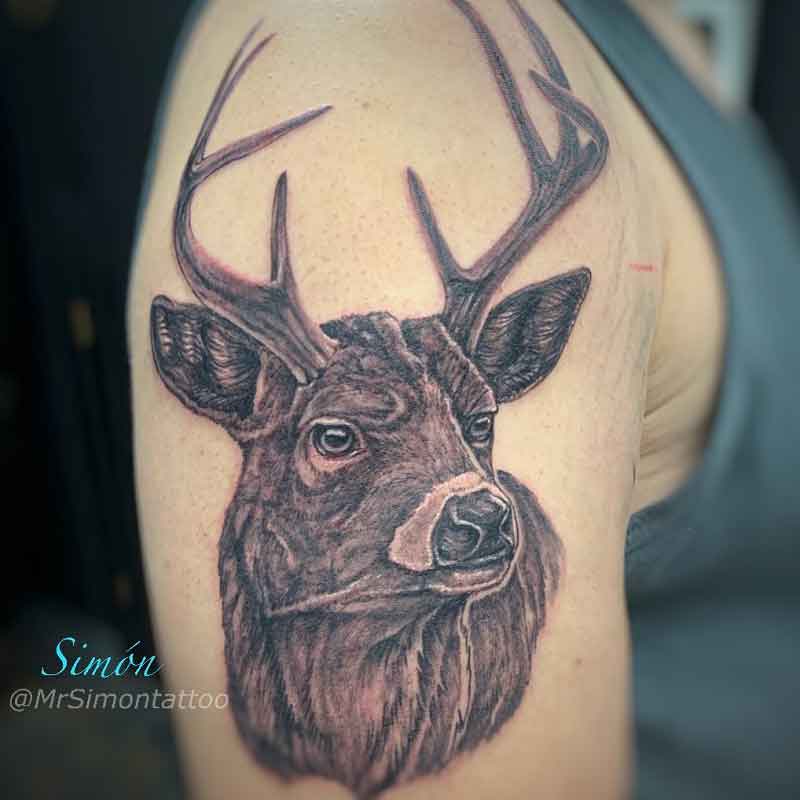 Buck Deer Tattoo 2