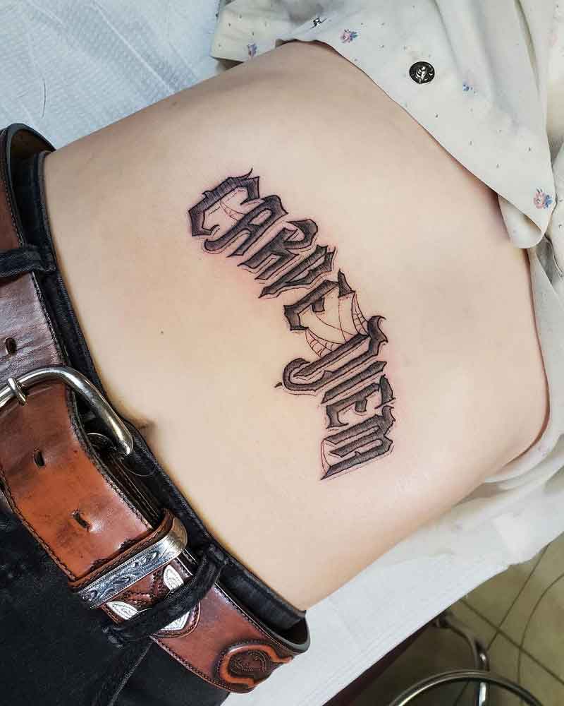 Carpe Diem Ambigram Tattoo 1