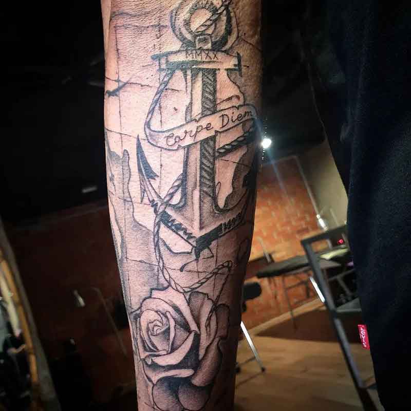 Carpe Diem Anchor Tattoo 1