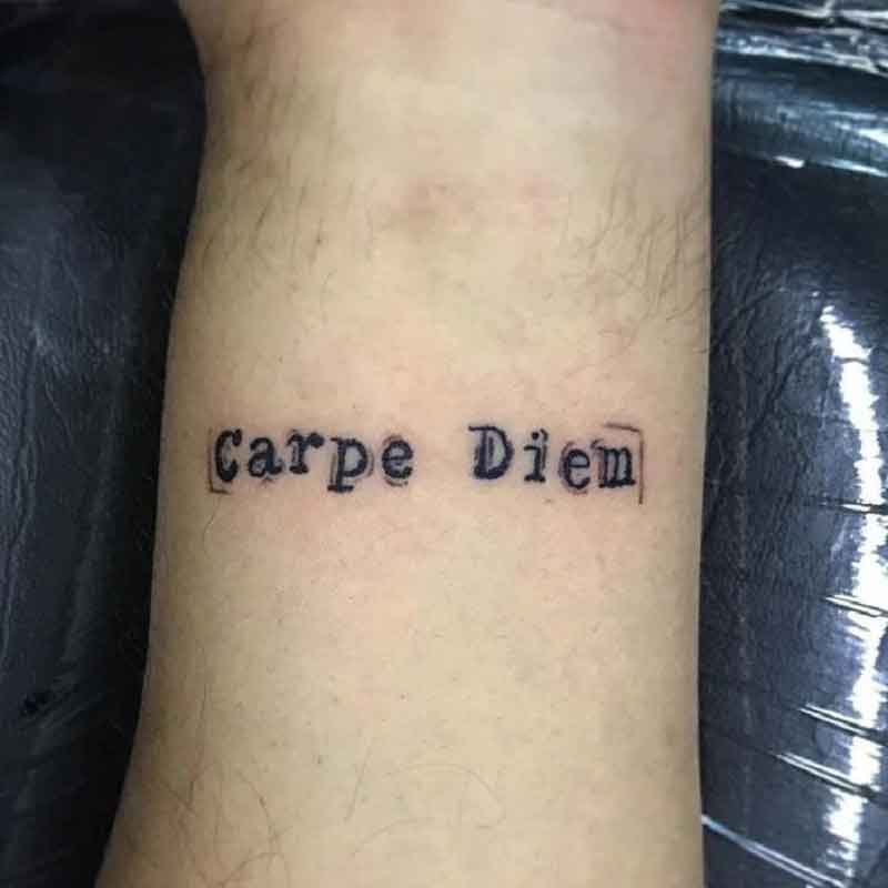 Carpe Diem Arm Tattoo 3