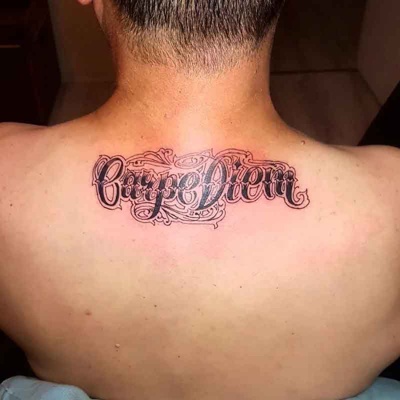 Carpe Diem Back Tattoo 2