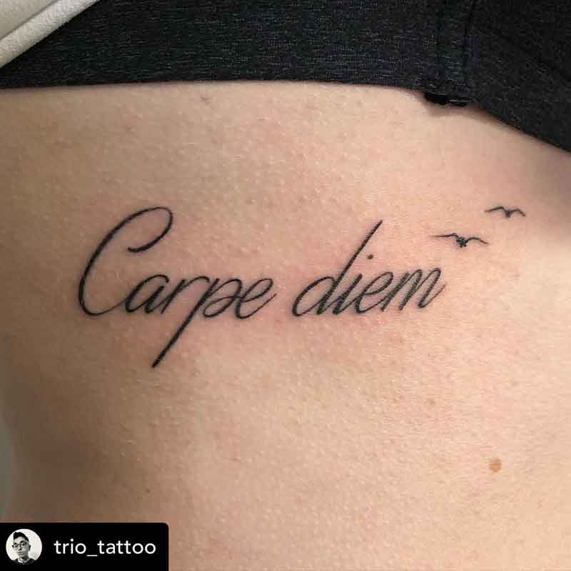Carpe Diem Bird Tattoo 3