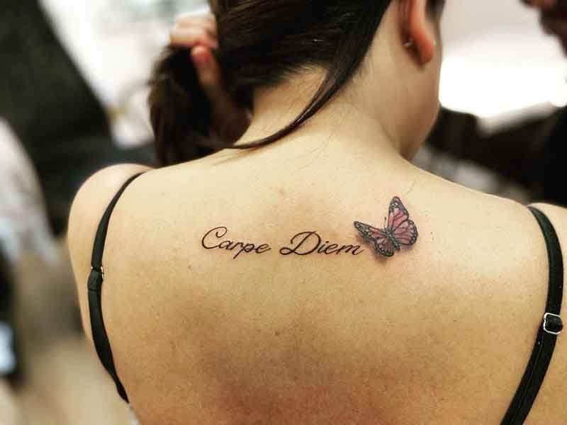 Carpe Diem Butterfly Tattoo 1