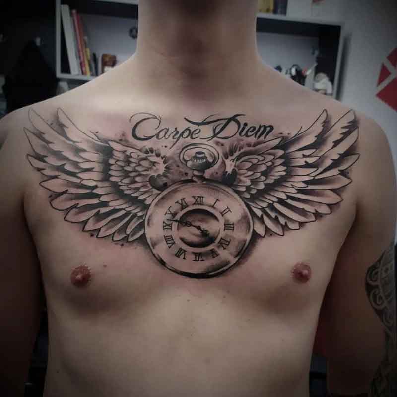 Carpe Diem Clock Tattoo 2