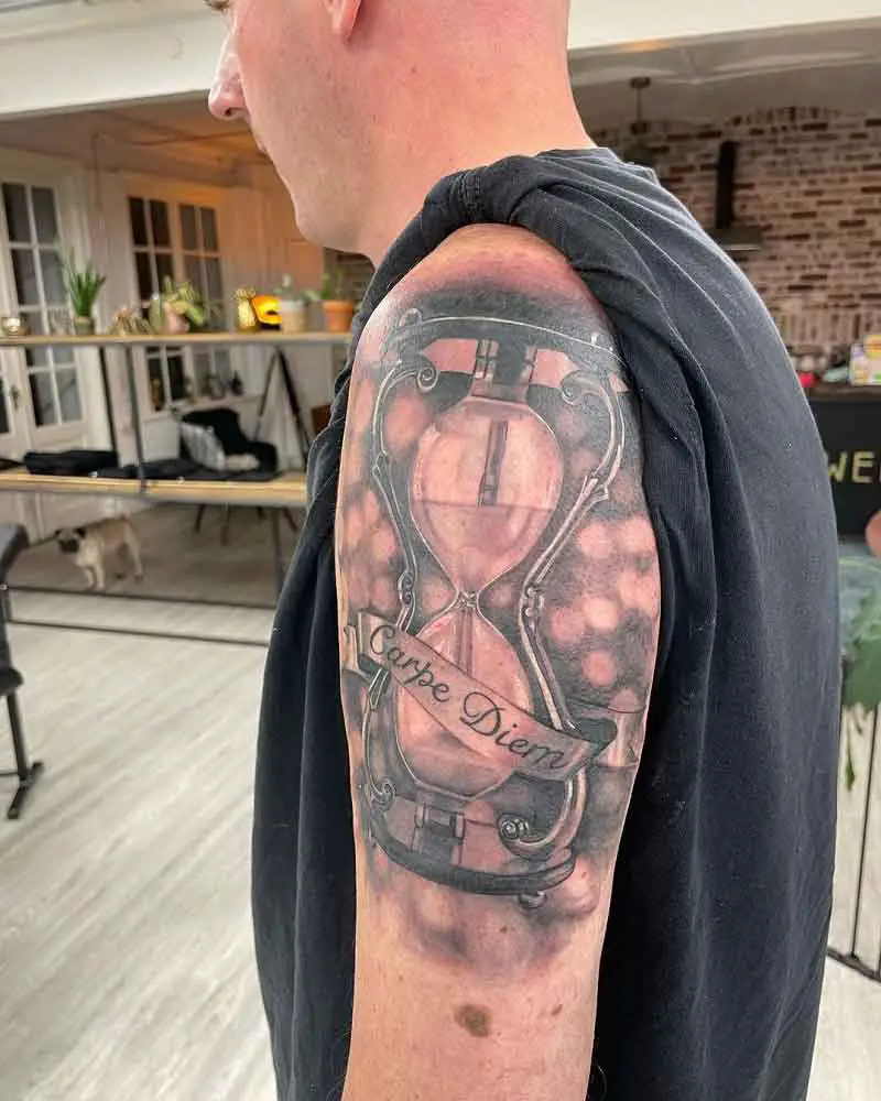 Carpe Diem Hourglass Tattoo 2